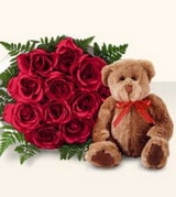 Ankara �i�ek yolla firma �r�n�m�z  11 adet g�l ve pelu� oyuncak