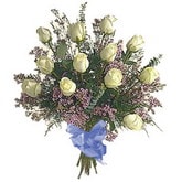 Farkl� bir hediye �r�n� isteyenler i�in  Beyaz g�ller buketi sadelik sevenlere